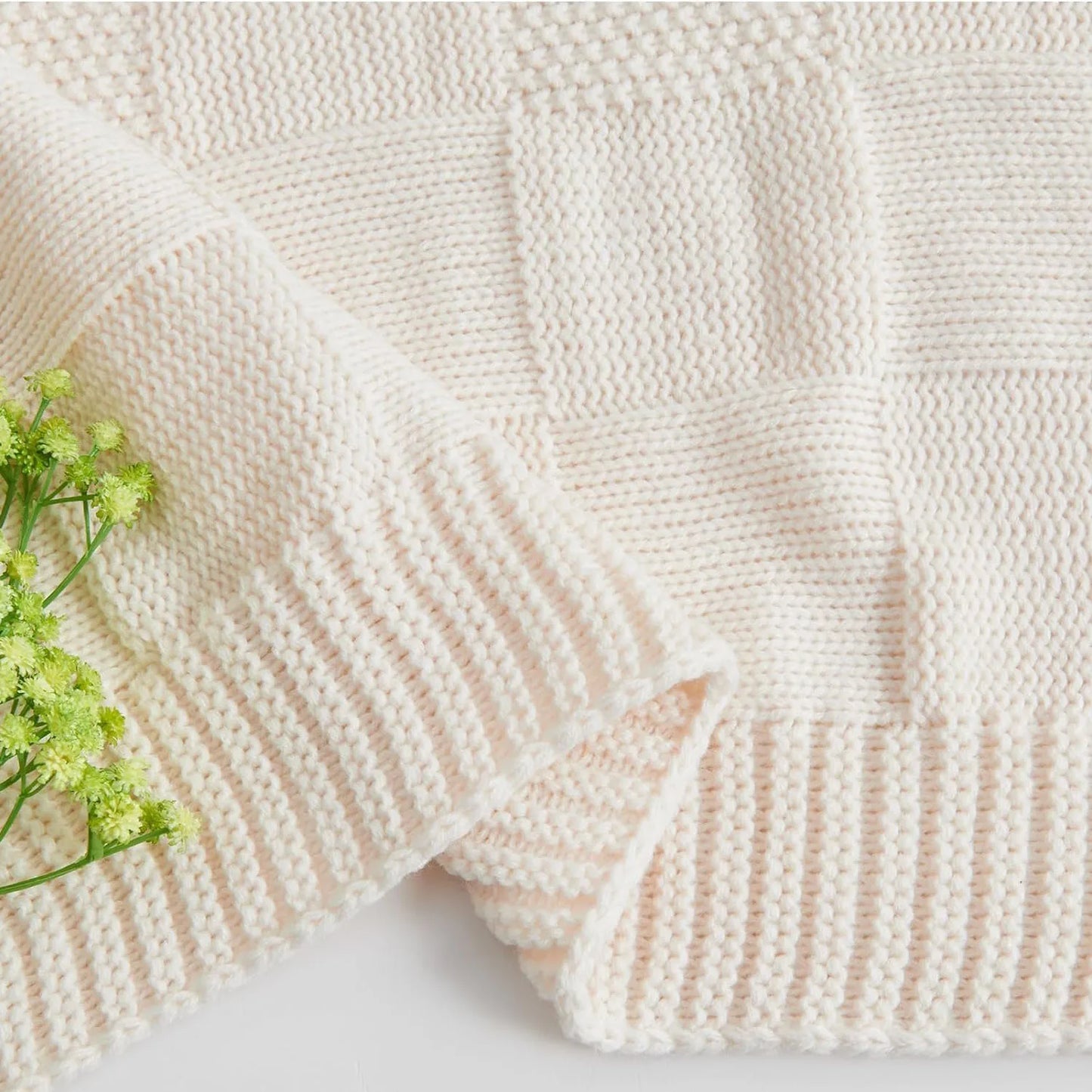 Bohemian New Waffle Sofa Knitted Blanket Cover Plane Office Nap Camping Leisure Soft Blanket Green Shawl Blanket Small Bed Cover